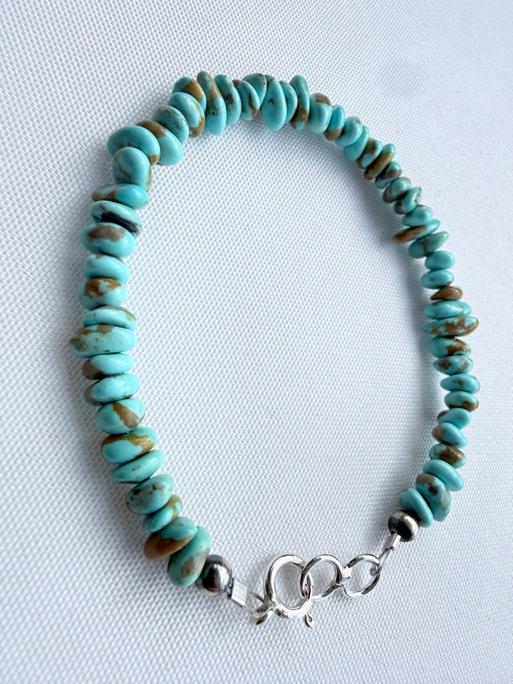 Kimberly Tom Navajo Mine #8 Turquoise Stacker Bracelet