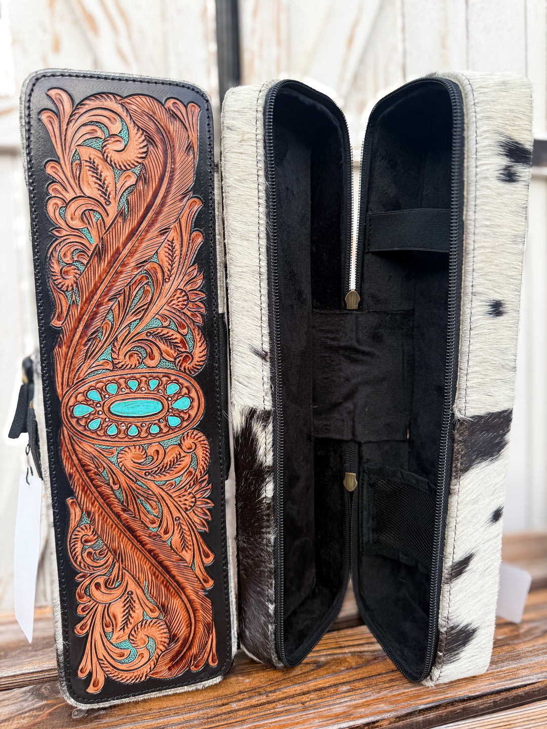 The Wild Hair Tool Box | Western Cowhide Hair Tool Travel Case