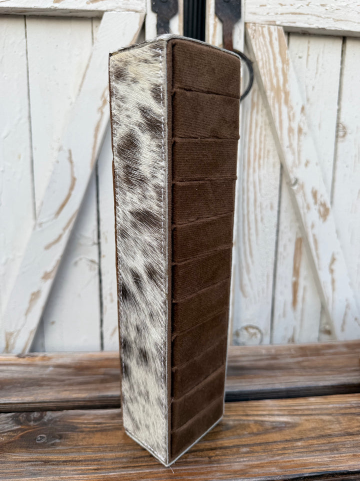 Genuine Cowhide and Leather Ring Holder Display | 4 Options