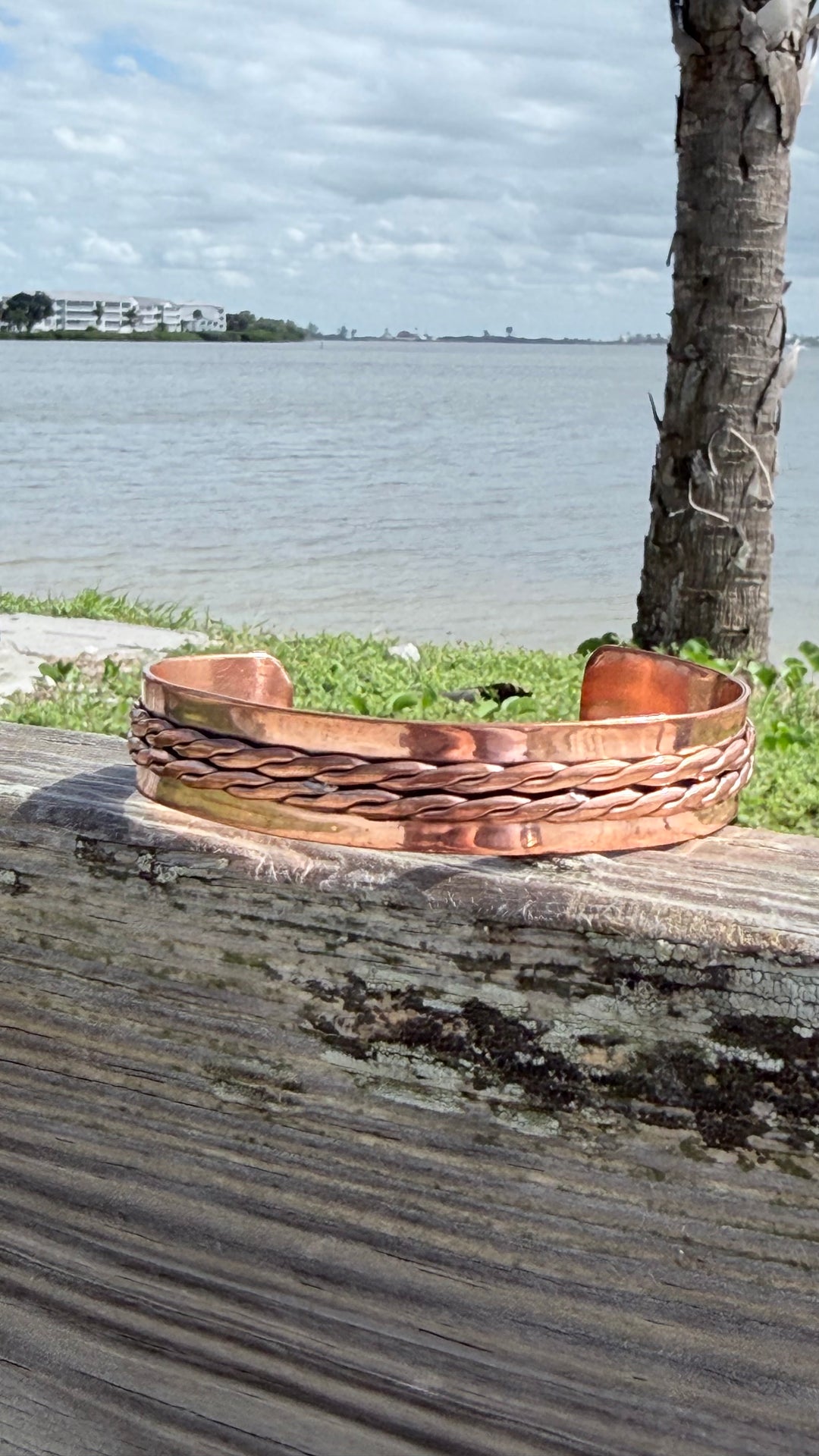 Handmade Solid Copper Braided Cuff Bracelet | Adjustable Western Jewelry
