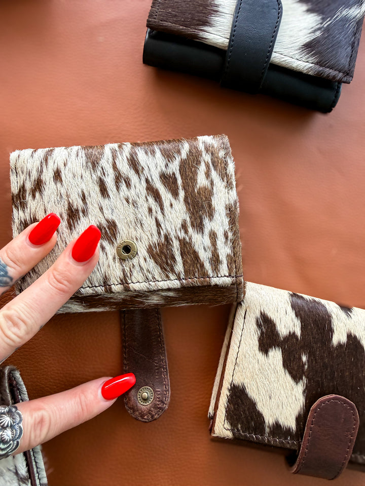 The Little Fold | Hair-On Cowhide Leather Trifold Wallet