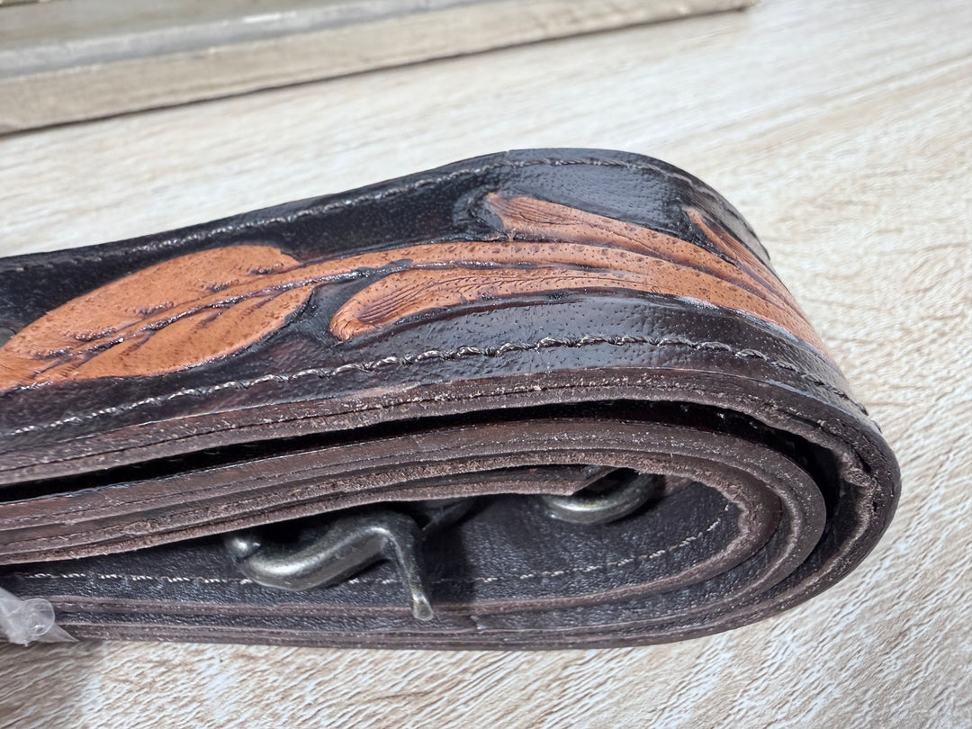 The Working Girl | Tooled Leather & Cowhide Concealed Carry Tote