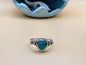 Handpicked Estate Find- 925 & Turquoise Heart Ring - sz 6.5