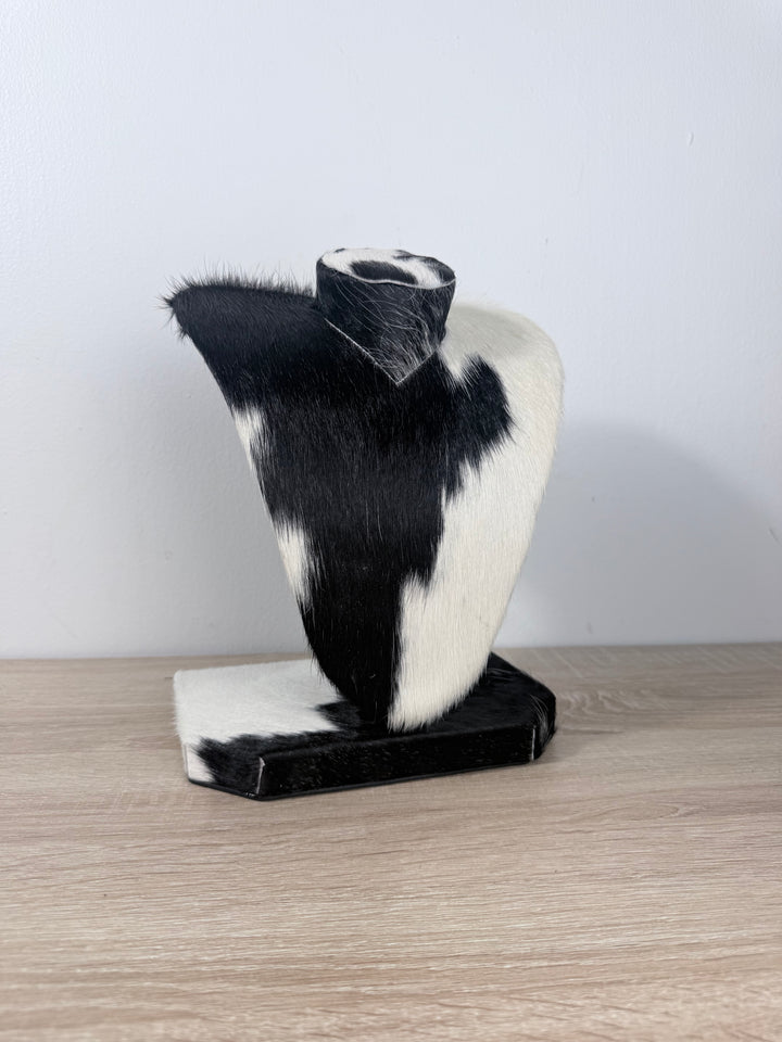 Cowhide Necklace Display Bust | Genuine Hair-On Hide