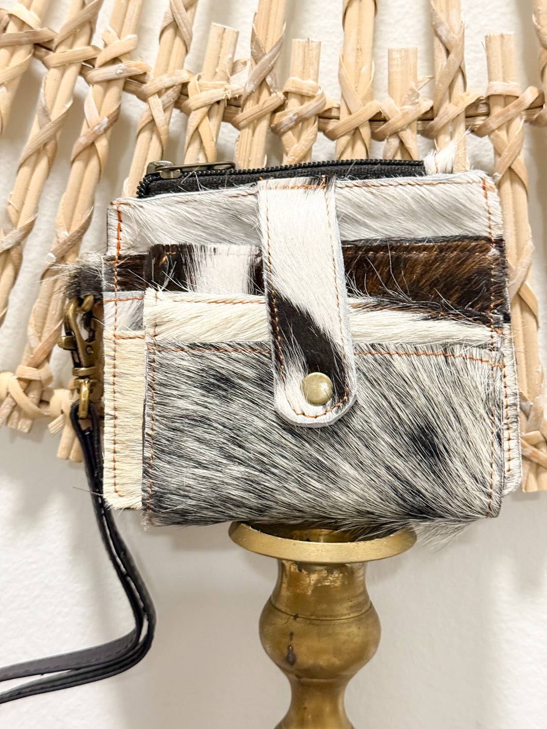 Cowhide Card Holder Wristlet