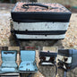 The Double Decker: Large Cowhide and Tooled Leather Jewelry Case