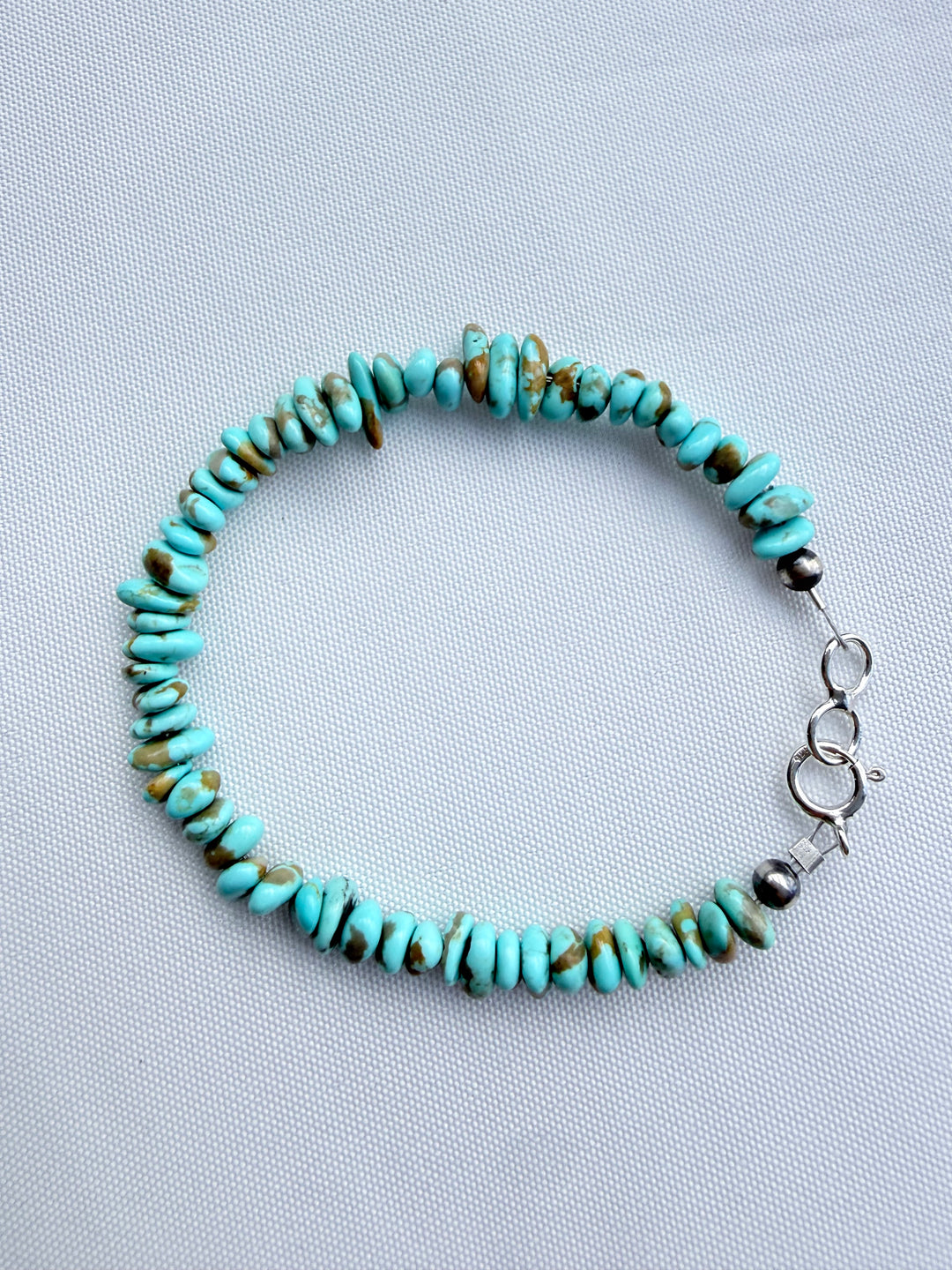 Kimberly Tom Navajo Mine #8 Turquoise Stacker Bracelet
