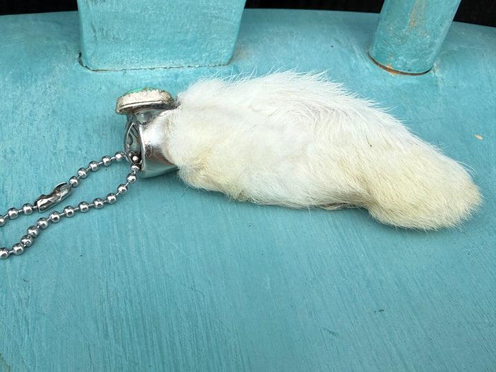 Texas Charm Rabbit’s Foot Bag Charm & Keychain | Genuine Turquoise | Handmade in Texas