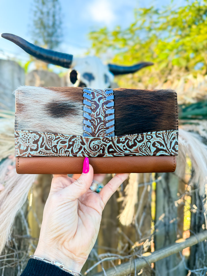 Willow Grace Cowhide Phone Wallet Clutch | Spring Collection Western Leather Wallets 3 Options