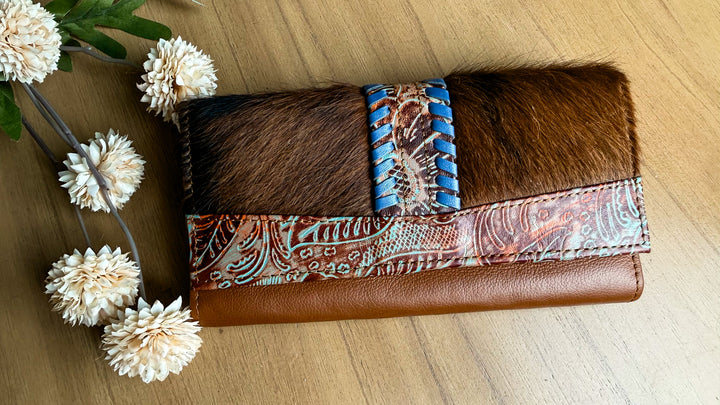 Willow Grace Cowhide Phone Wallet Clutch | Spring Collection Western Leather Wallets 3 Options