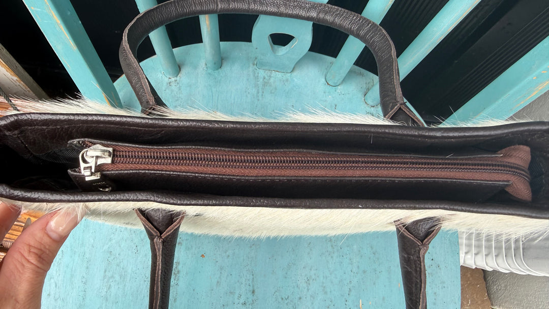 Hair-On Cowhide Mini Tote | Genuine Leather Everyday Purse | Lightweight Western Chic Handbag