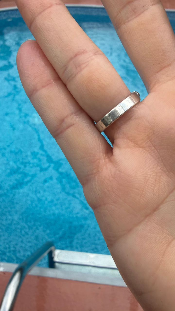 Sterling Silver Kingman Turquoise Star Ring | Adjustable Size 6–9 | Western Statement Ring