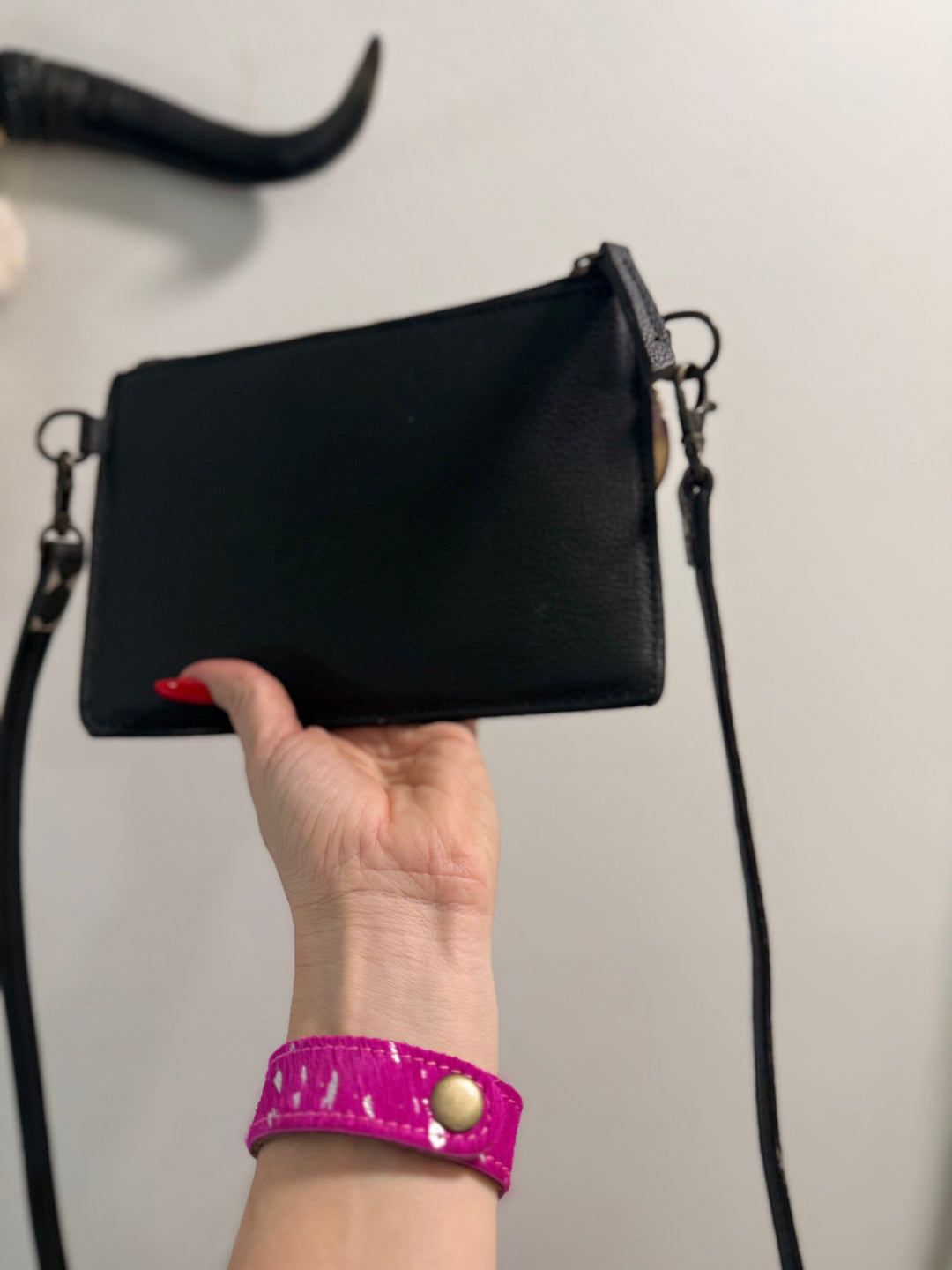 The Midnight Maverick | Hand-Tooled Leather Crossbody Clutch