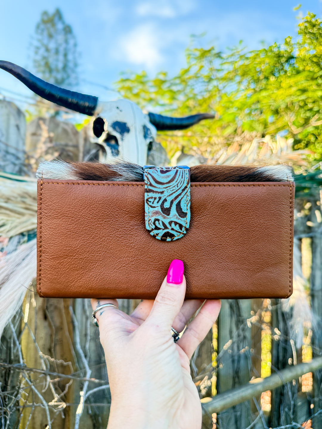 Willow Grace Cowhide Phone Wallet Clutch | Spring Collection Western Leather Wallets 3 Options
