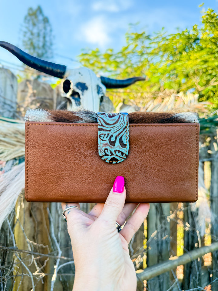 Willow Grace Cowhide Phone Wallet Clutch | Spring Collection Western Leather Wallets 3 Options