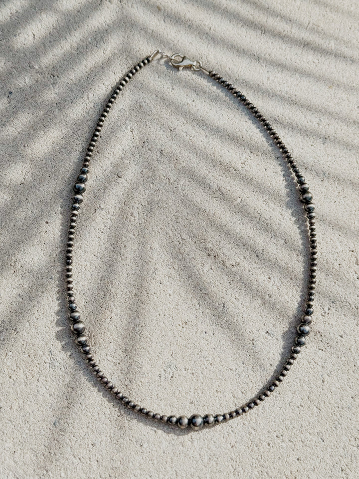 18” 4mm Graduated Navajo Pearls Handstrung Closed Clasp