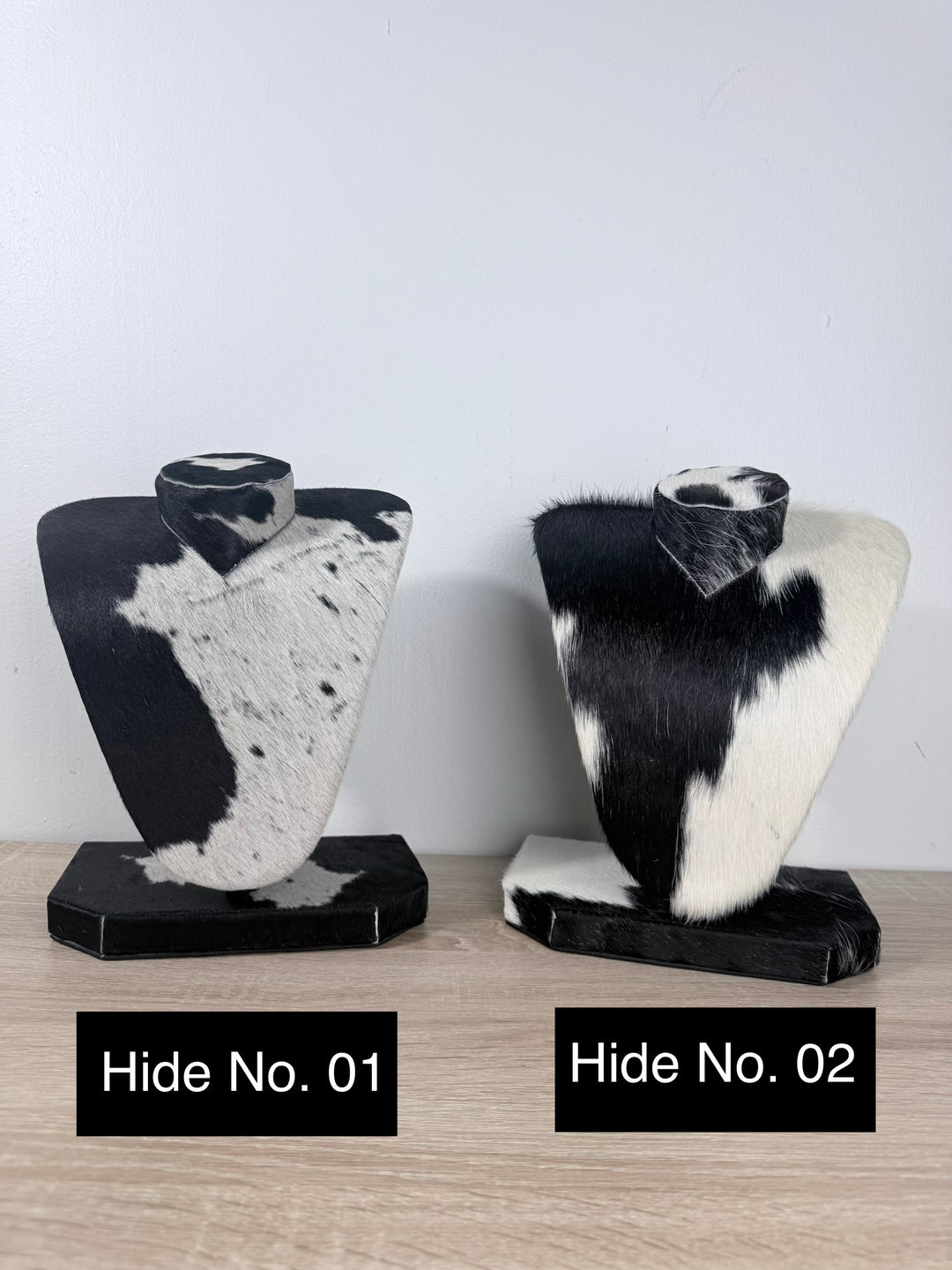 Cowhide Necklace Display Bust | Genuine Hair-On Hide