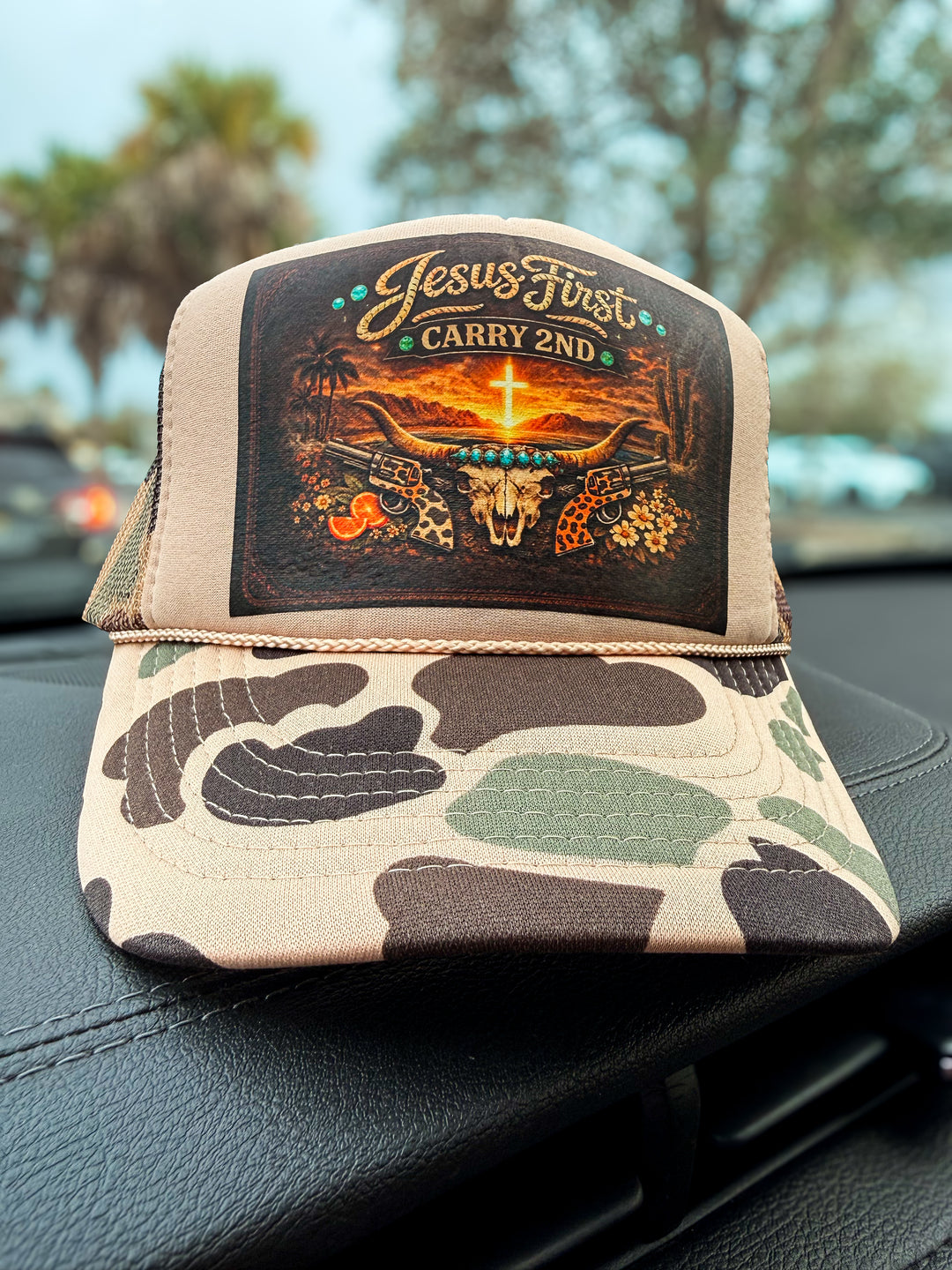 ECC “Faith, Freedom & 2A” Duck Camo Trucker Hat