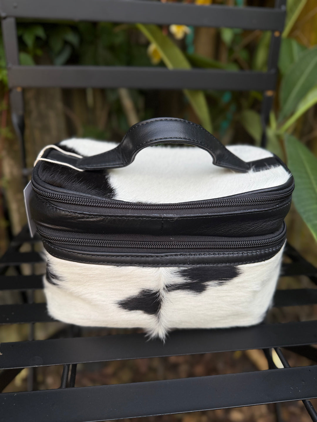 Road Ready Makeup Case : Cowhide and Leather Makeup Storage Case