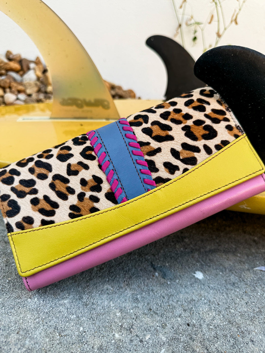 Palm Beach Rodeo | Hair on Hide with Animal Design and Colorful Recycled Leather Wallets