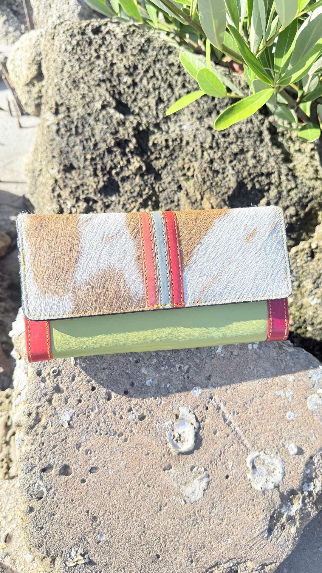 Palm Beach Rodeo | Hair on Hide with Animal Design and Colorful Recycled Leather Wallets