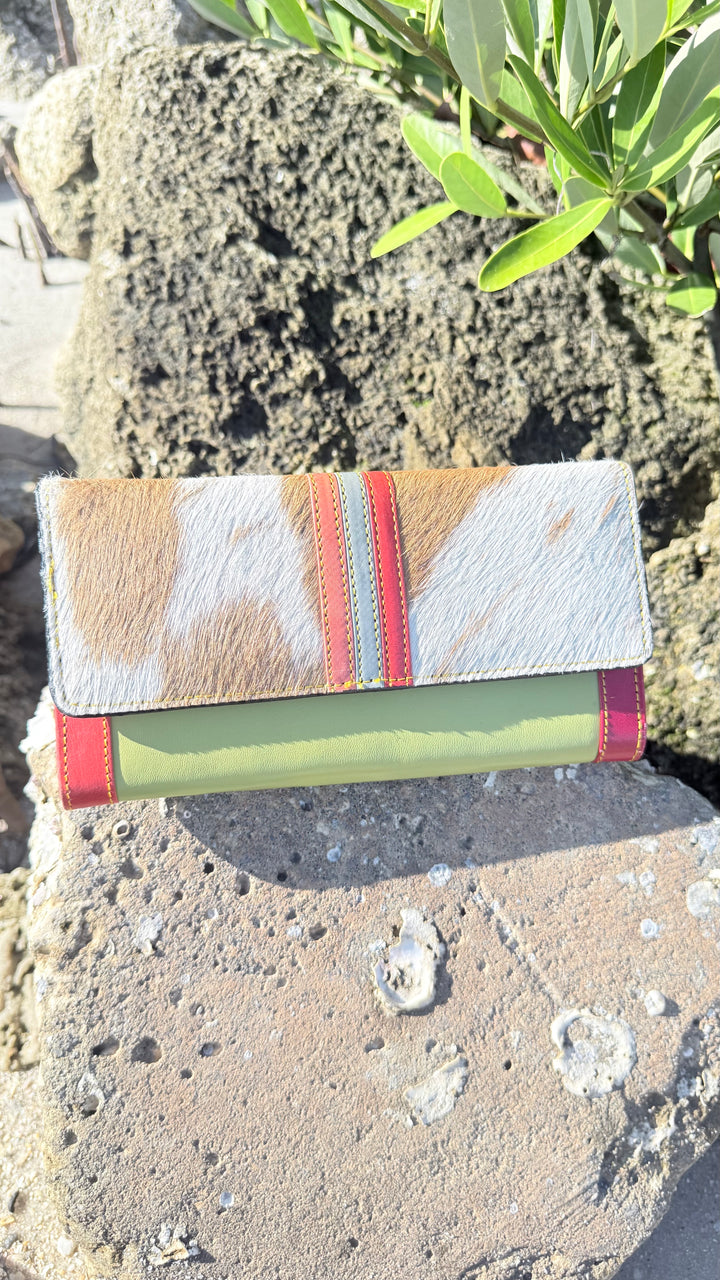 Palm Beach Rodeo | Hair on Hide with Animal Design and Colorful Recycled Leather Wallets