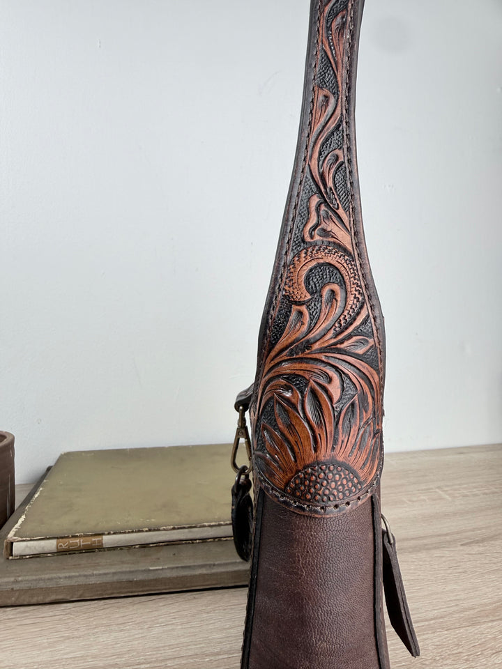The Sunday Best | Tooled Leather & Cowhide Shoulder Bag