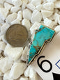 Thunderstruck - Sterling Turquoise Lightening Bolt Ring - Size 6