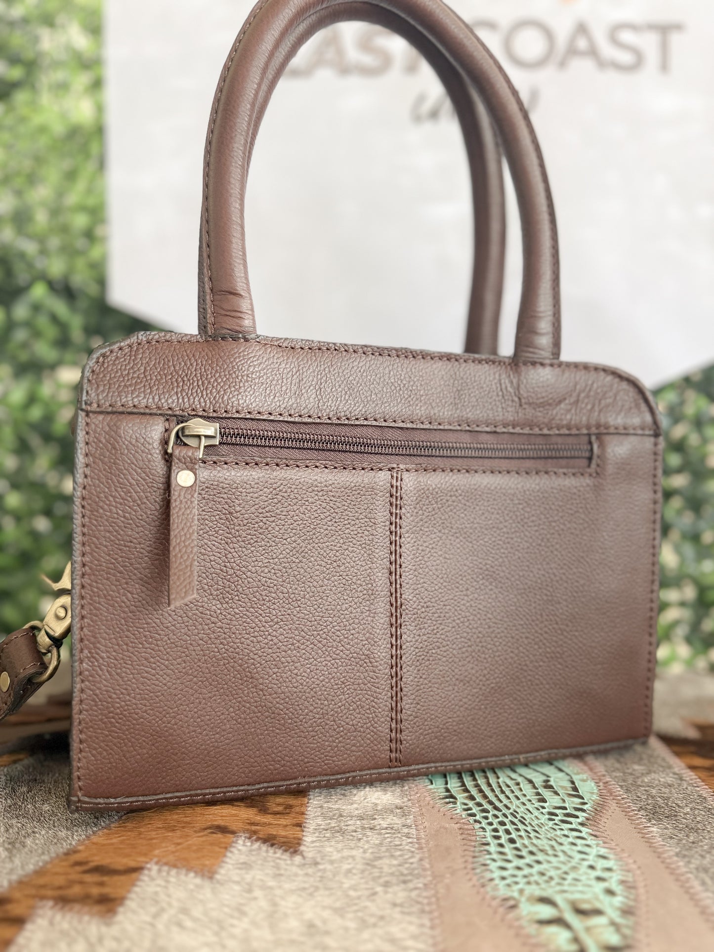 Little Wildflower : Hand Tooled Leather Cowhide and Fringe Mini Western Purse with Handles and Detachable Crossbody Strap