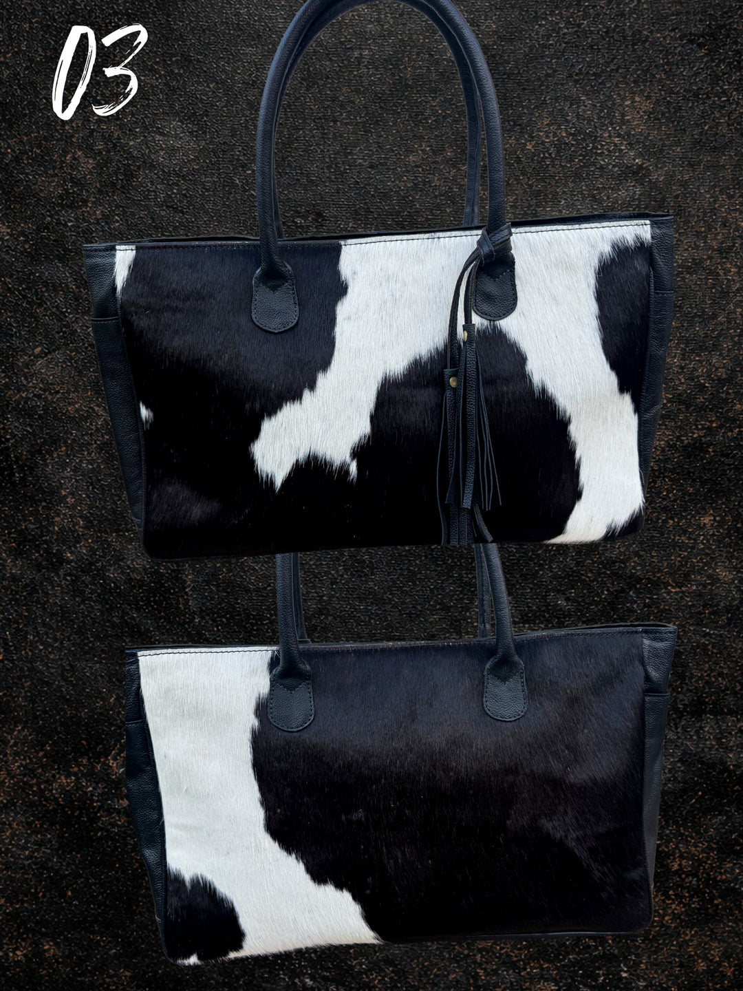 The Gulfstream Tote | Luxury Leather & One-of-a-Kind Hair-on-Hide Tote