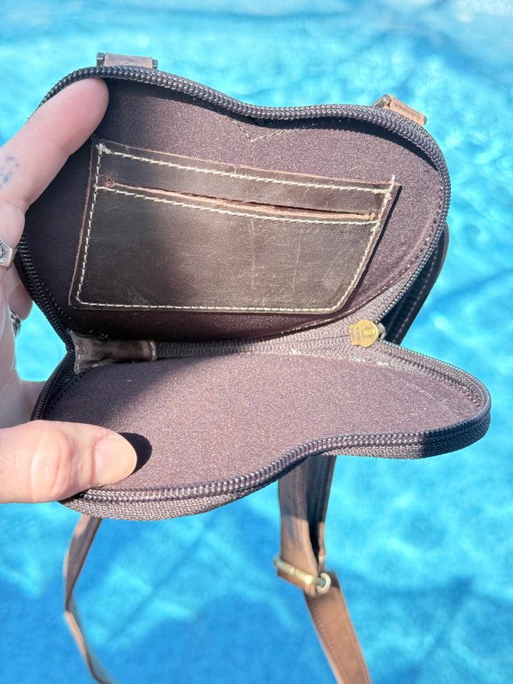 Cowhide Heart Crossbody Mini
