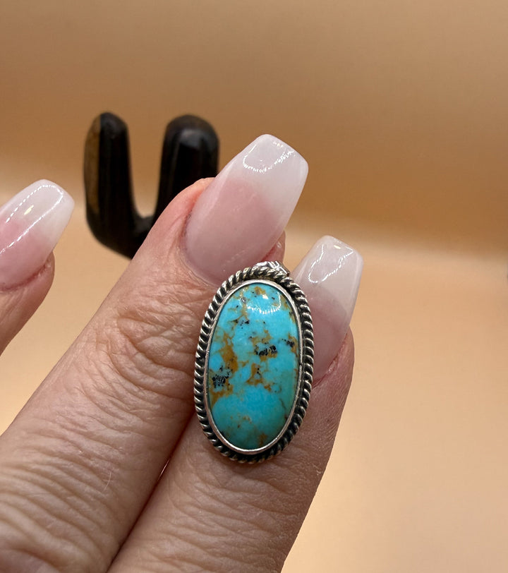 Byron Begay Navajo Kingman Turquoise Stud Earrings