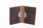 RFID Hunter Leather Men's Slim Bifold Card Case. American Bison Product Code: 8018 Brown