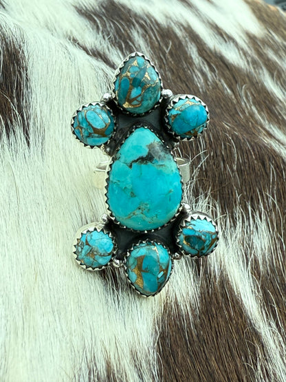 Sundance Sky: Adjustable Sterling Silver Southwest Turquoise Ring