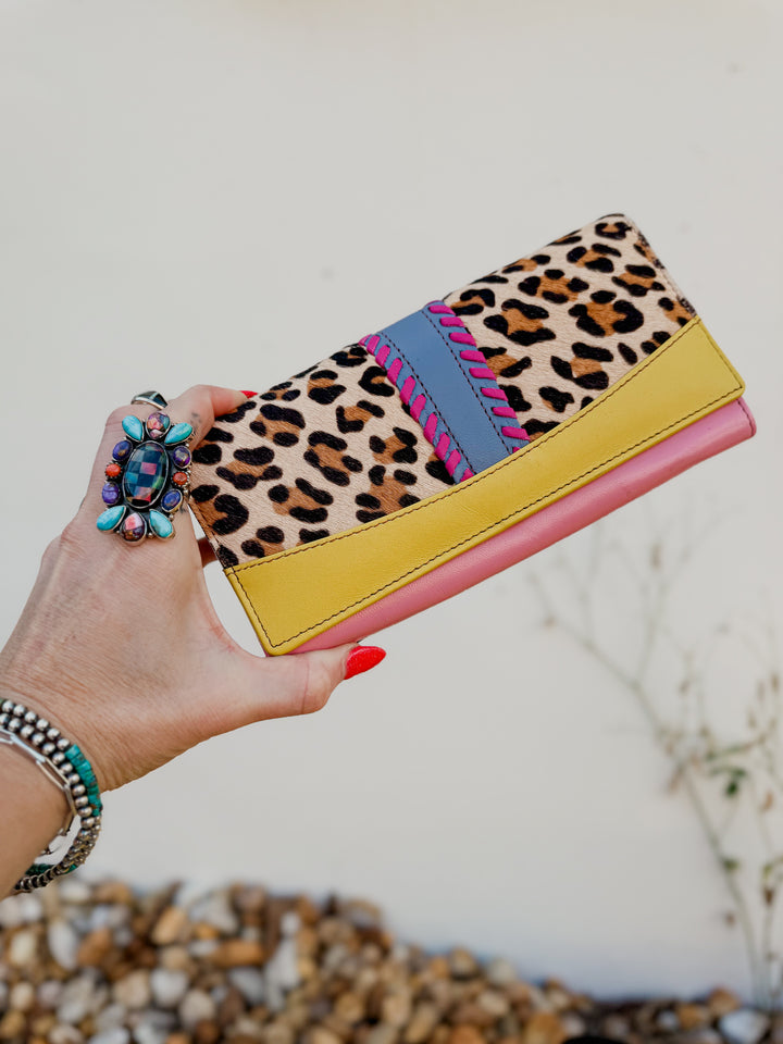 Palm Beach Rodeo | Hair on Hide with Animal Design and Colorful Recycled Leather Wallets