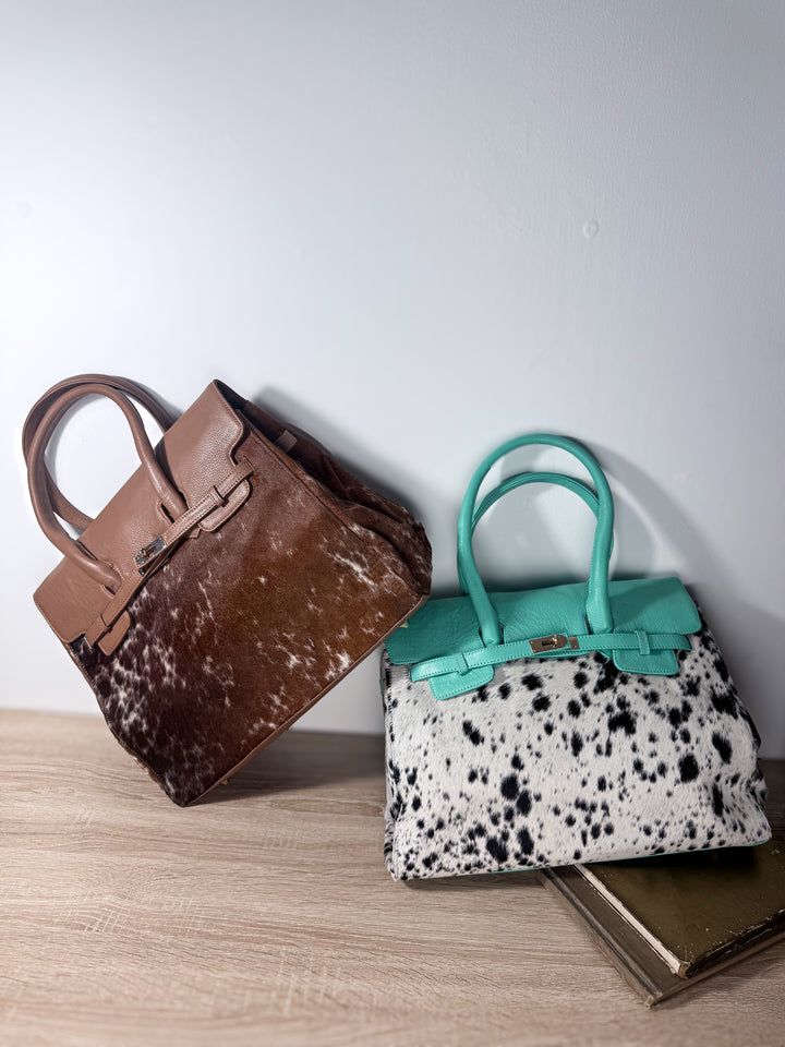 The Fancy Fur | Cowhide Leather Work & Travel Bag