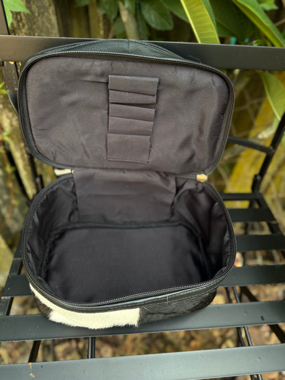Road Ready Makeup Case : Cowhide and Leather Makeup Storage Case