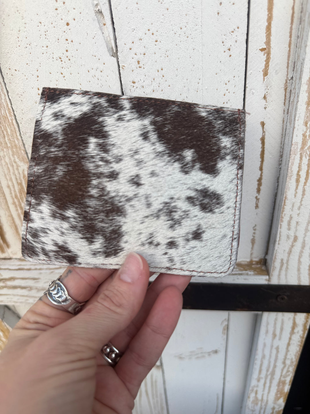 Genuine Hair on Cowhide Card Holder Pocket Sleeve