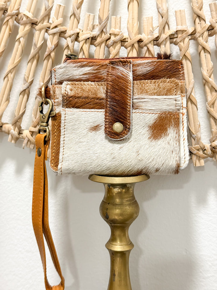 Cowhide Card Holder Wristlet