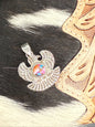 Thunderbird Spiny Oyster Cotton Candy Turquoise & Sterling Silver Southwestern Designer Pendant