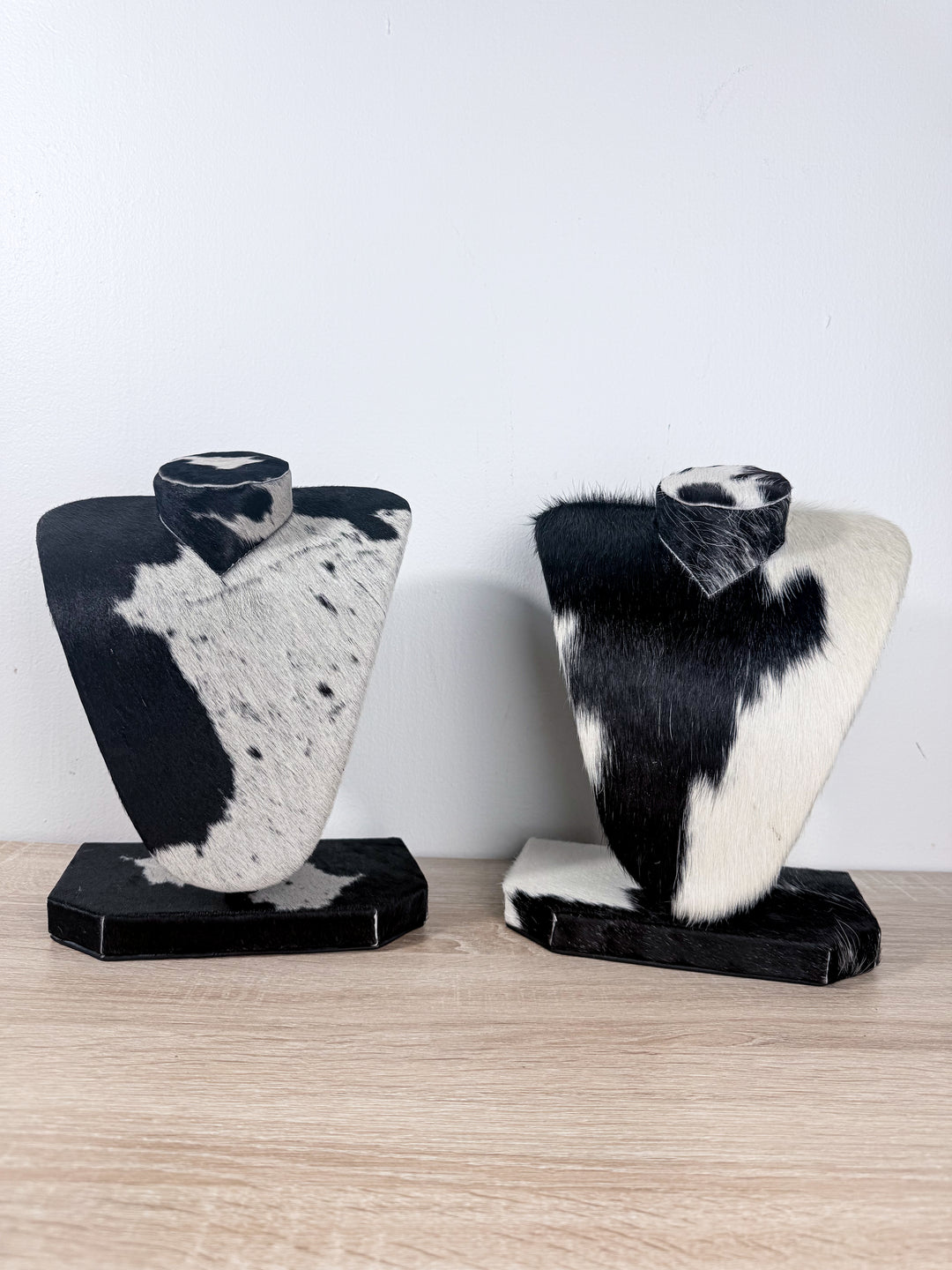 Cowhide Necklace Display Bust | Genuine Hair-On Hide