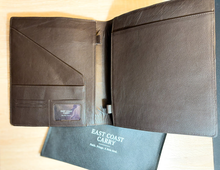 The Stockman | Tooled Leather & Cowhide Executive Padfolio