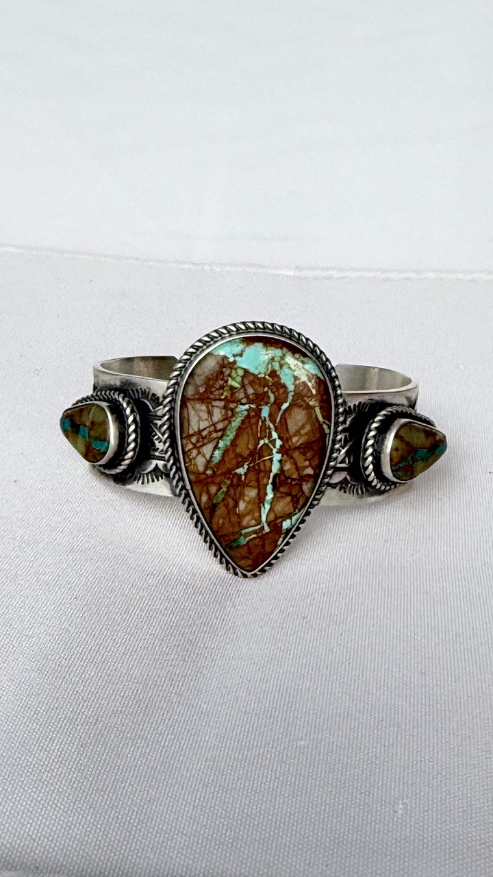 Rick Enriquez #7 of 7 | Royston Ribbon Turquoise Sterling Silver Cuff | 7” Fit