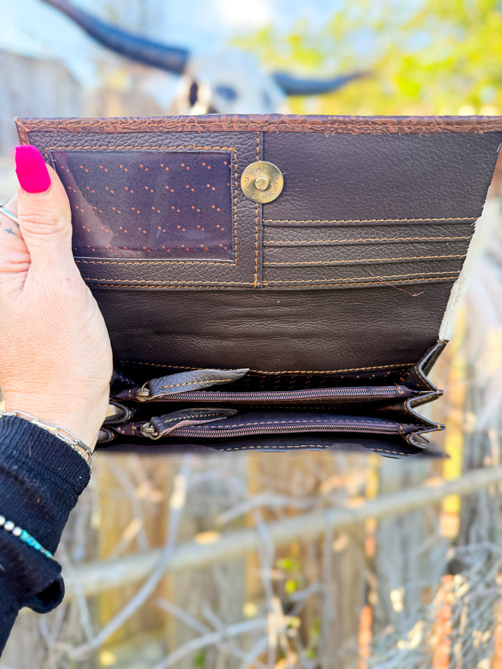 Willow Grace Cowhide Phone Wallet Clutch | Spring Collection Western Leather Wallets 3 Options