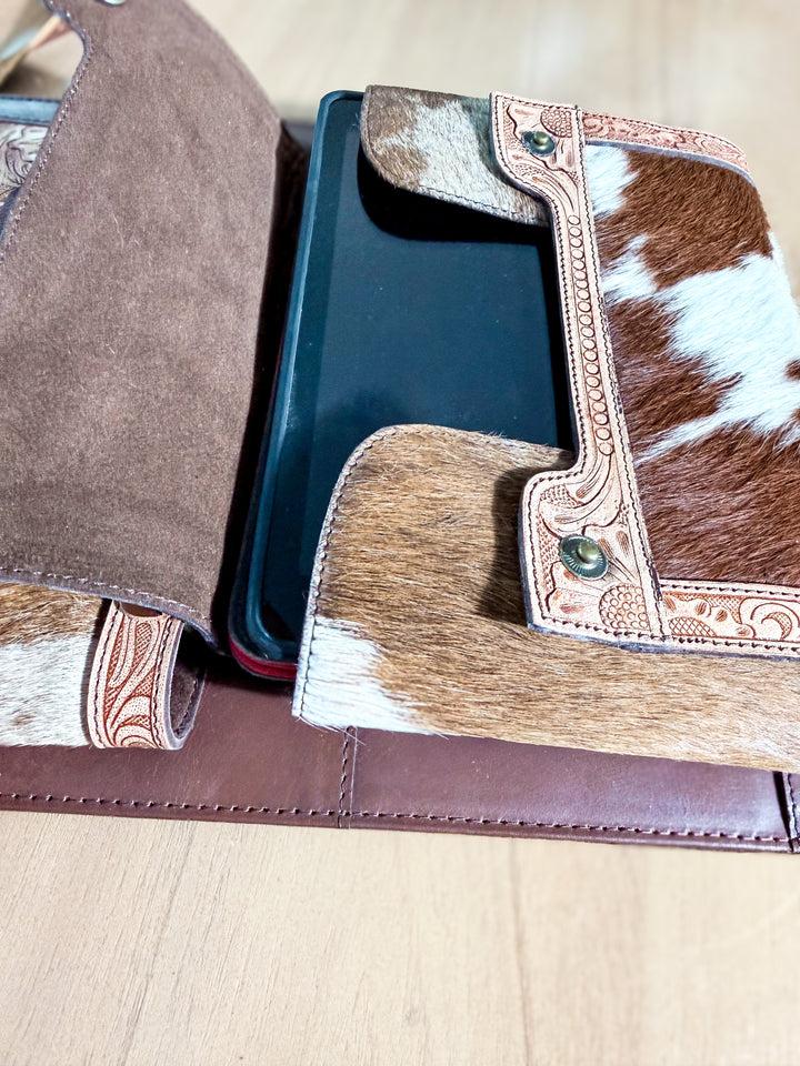 The Backroad Organizer | Cowhide & Leather Car Seat Organizer