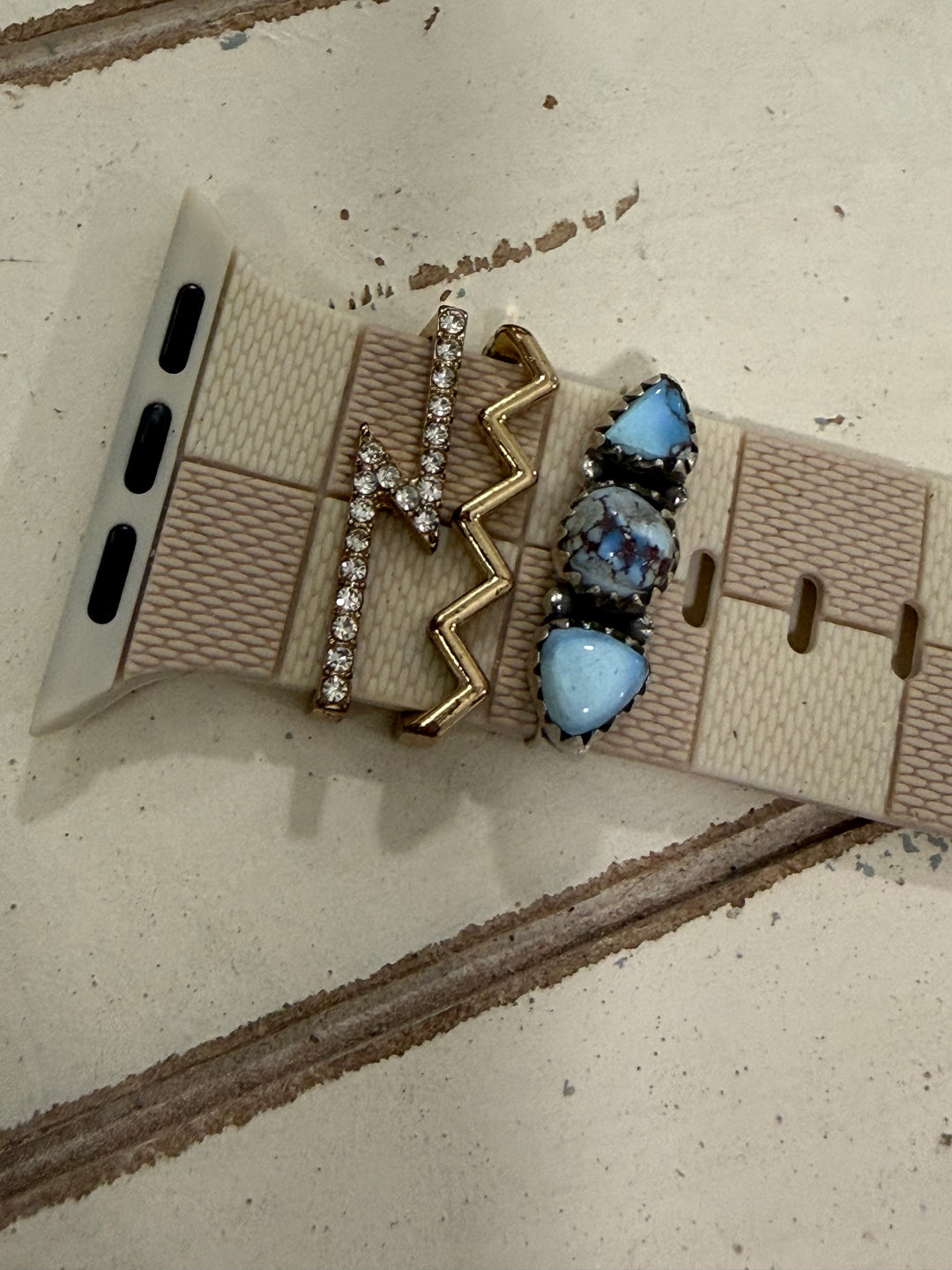 Golden Hills Turquoise Sterling Silver Watch Band Charms