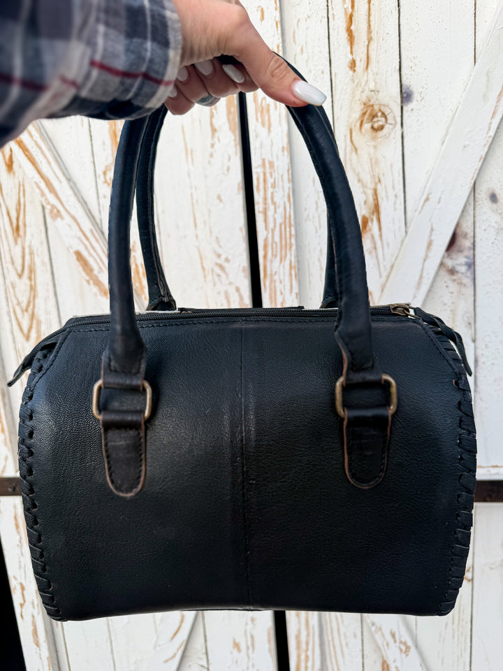 Blurry Skies, Steady Spirit | Western Leather Satchel
