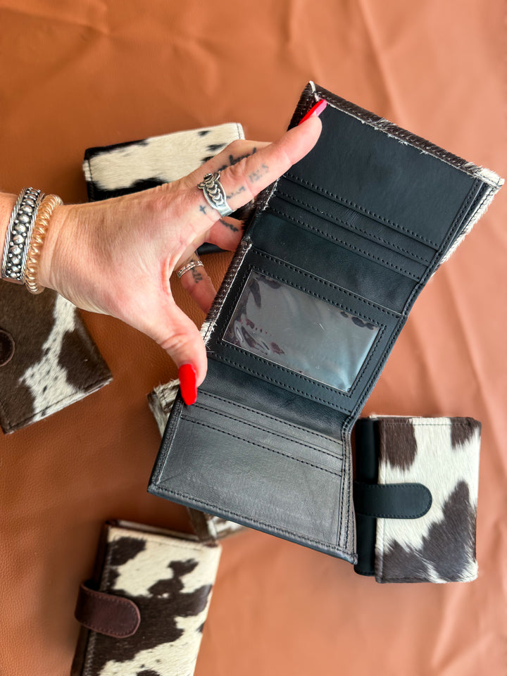 The Little Fold | Hair-On Cowhide Leather Trifold Wallet
