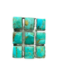 Cloud 9: Southwestern Sterling Silver and Turquoise Adjustable Statement Ring