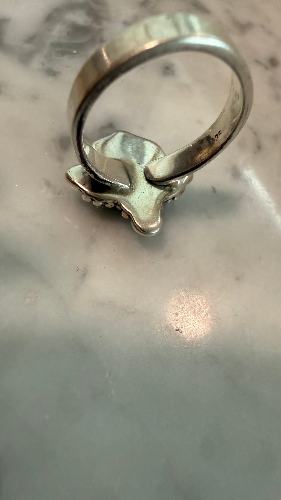 Sterling Silver Kingman Turquoise Star Ring | Adjustable Size 6–9 | Western Statement Ring